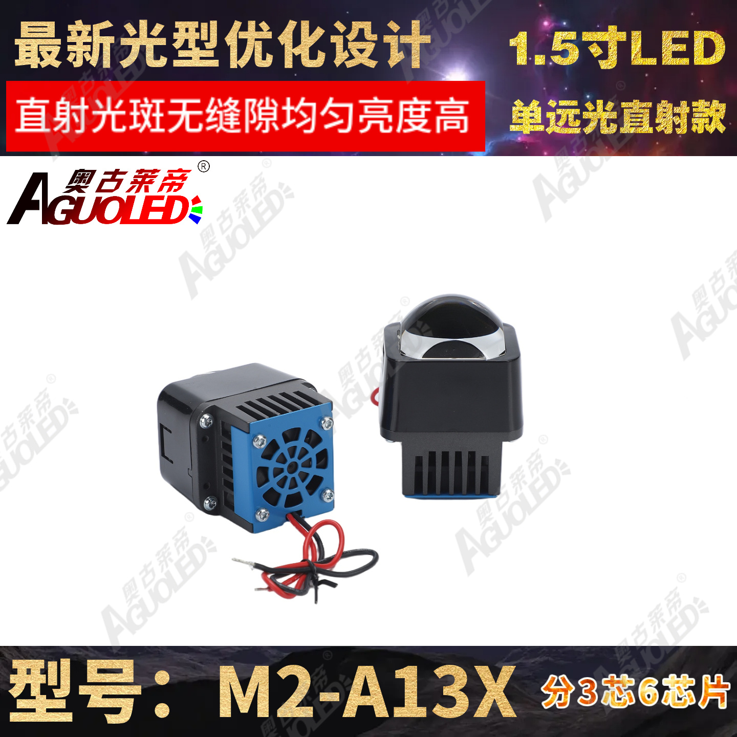 M2-A13X 1.5英寸直射远光小模组LED透镜